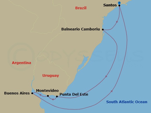 Itinerary map