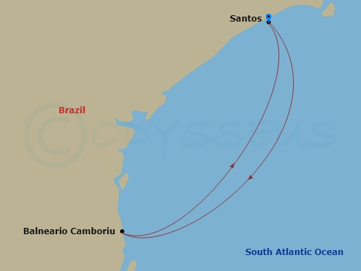 Itinerary map