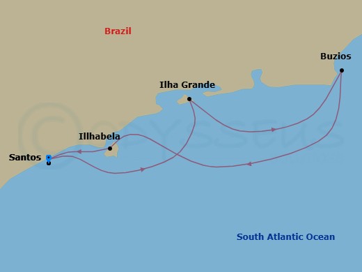 Itinerary map