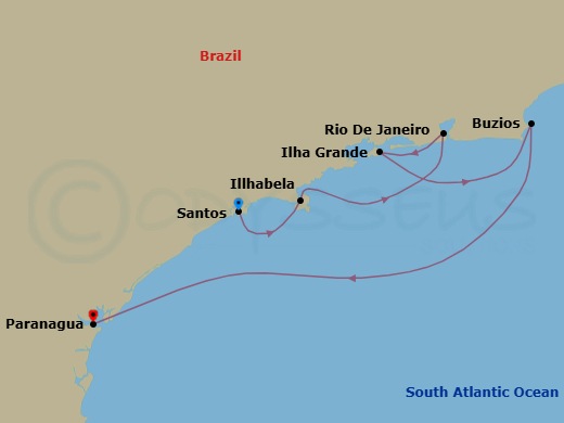 Itinerary map