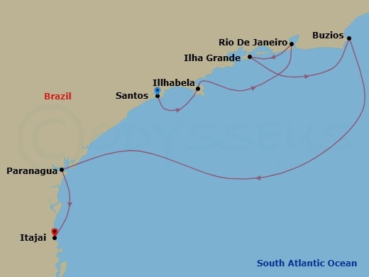 Itinerary map