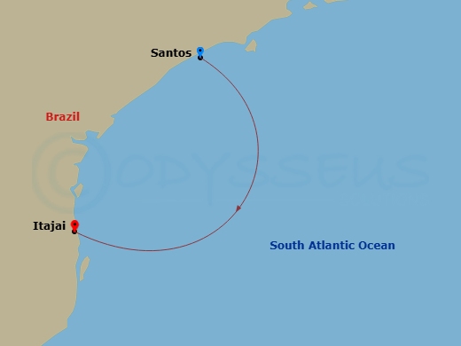 Itinerary map