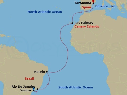 Itinerary map