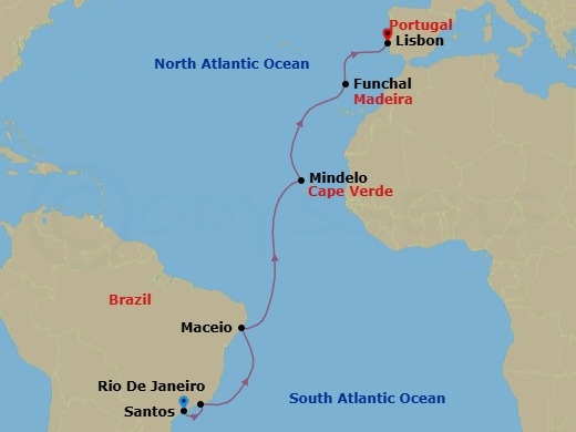 Itinerary map