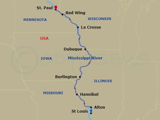 Itinerary map