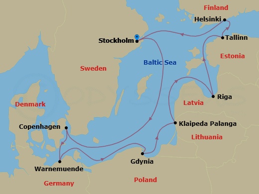 Itinerary map
