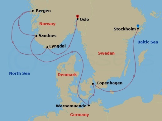 Itinerary map