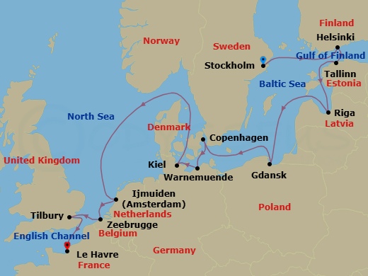 Itinerary map
