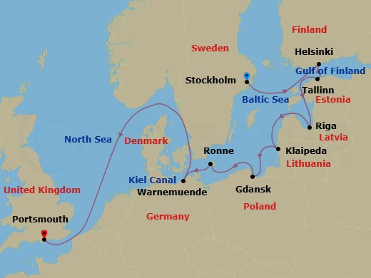 Itinerary map