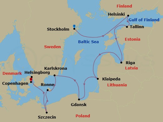 Itinerary map