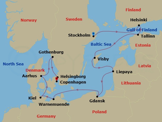 Itinerary map