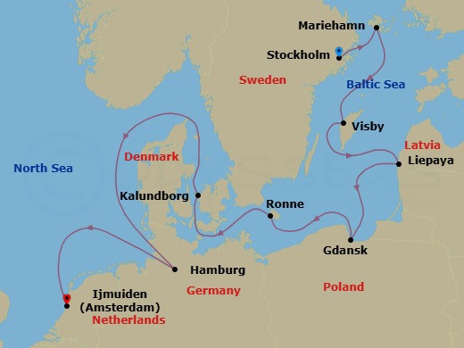 Itinerary map