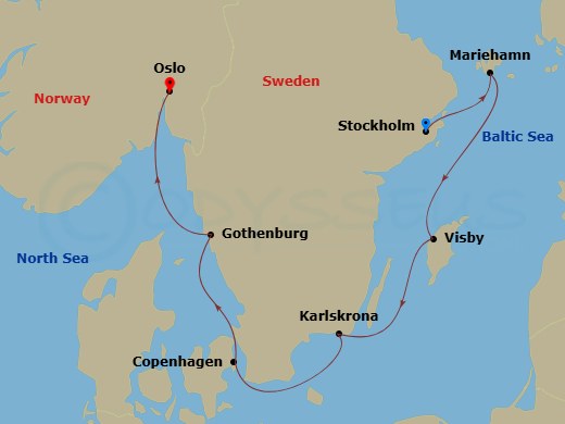Itinerary map