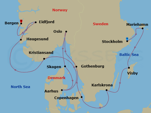 Itinerary map