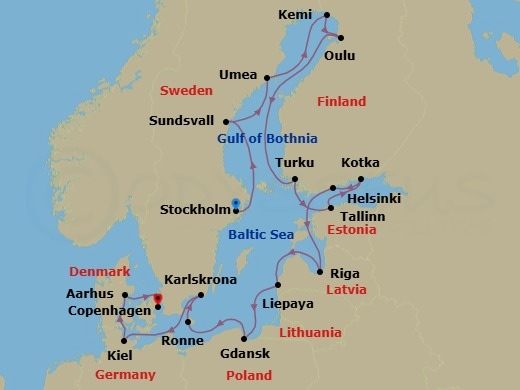 Itinerary map