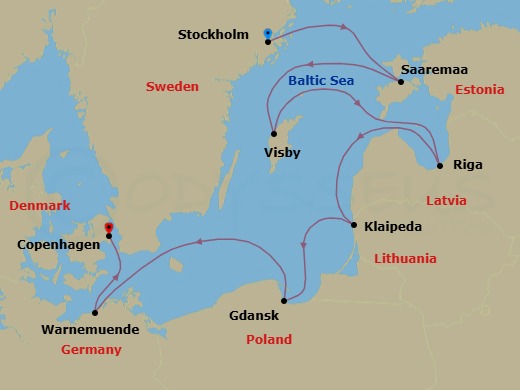 Itinerary map