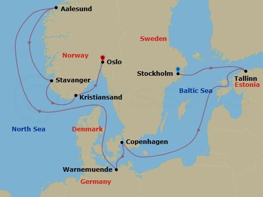 Itinerary map