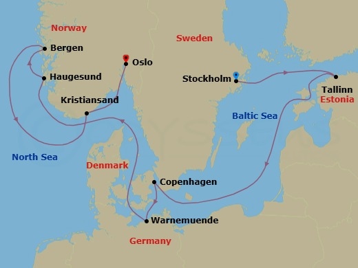 Itinerary map