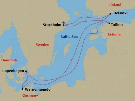 Itinerary map