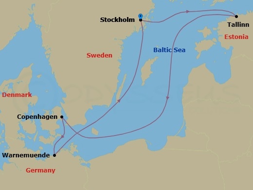 Itinerary map