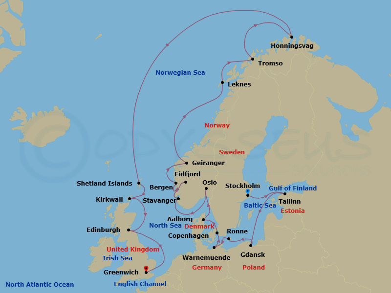 Itinerary map