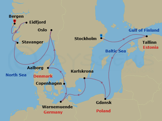 Itinerary map