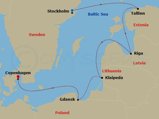 Itinerary map
