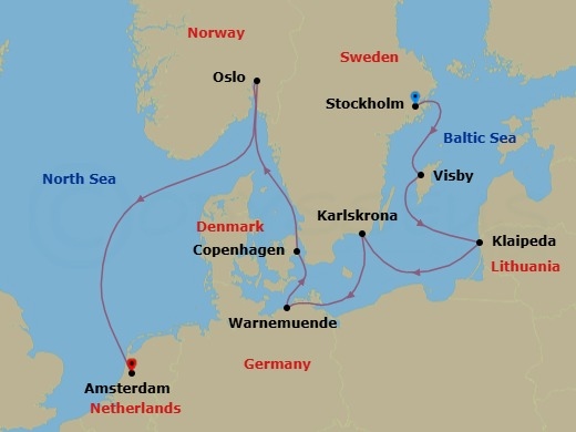Itinerary map