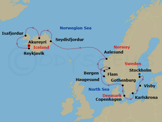 Itinerary map