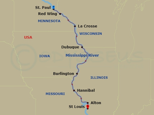 Itinerary map