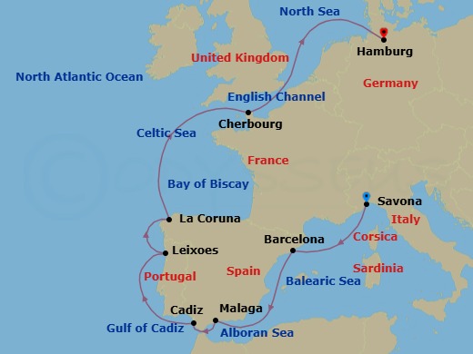 Itinerary map