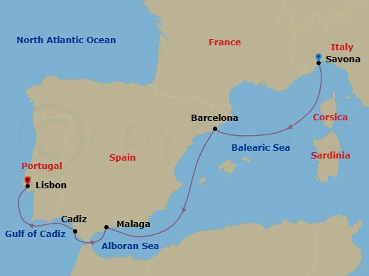Itinerary map