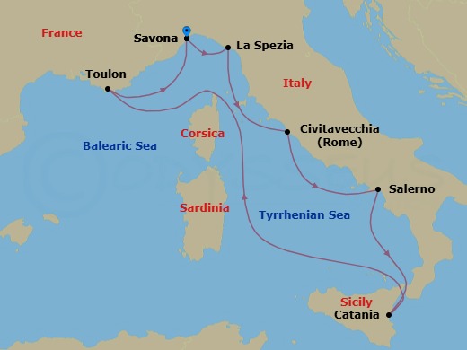 Itinerary map