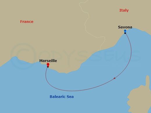 Itinerary map