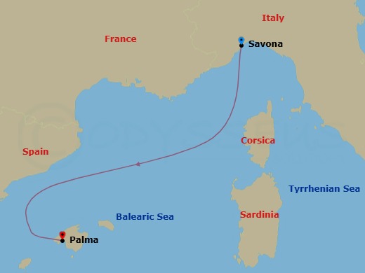 Itinerary map
