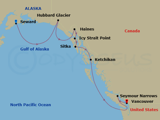 Itinerary map