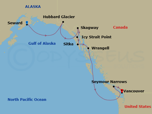Itinerary map