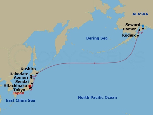 Itinerary map