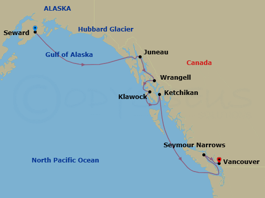 Itinerary map