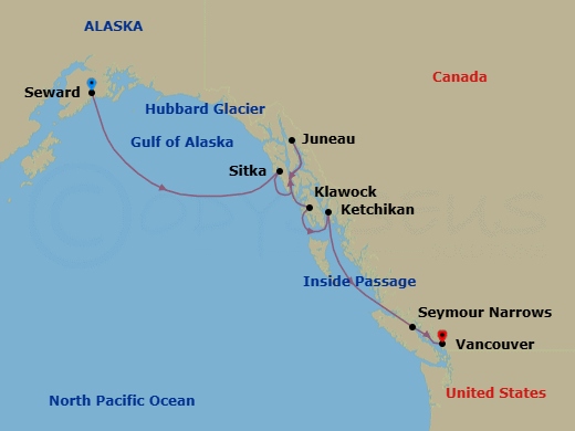 Itinerary map