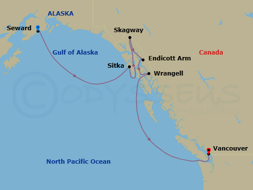 Itinerary map
