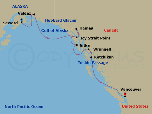Itinerary map