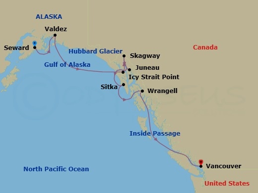 Itinerary map