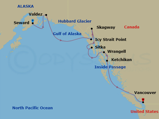Itinerary map