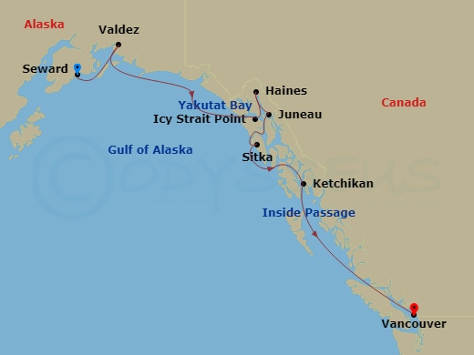 Itinerary map