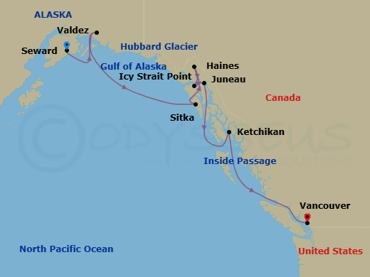 Itinerary map