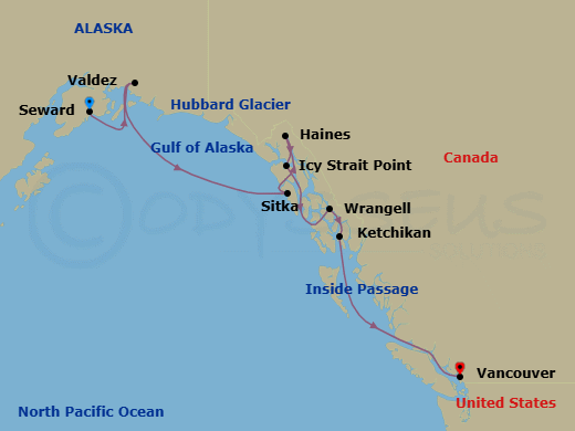 Itinerary map