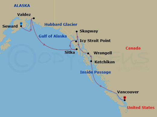 Itinerary map