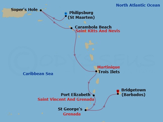 Itinerary map