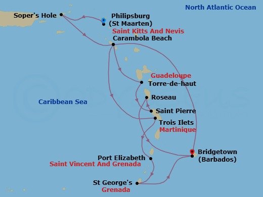 Itinerary map